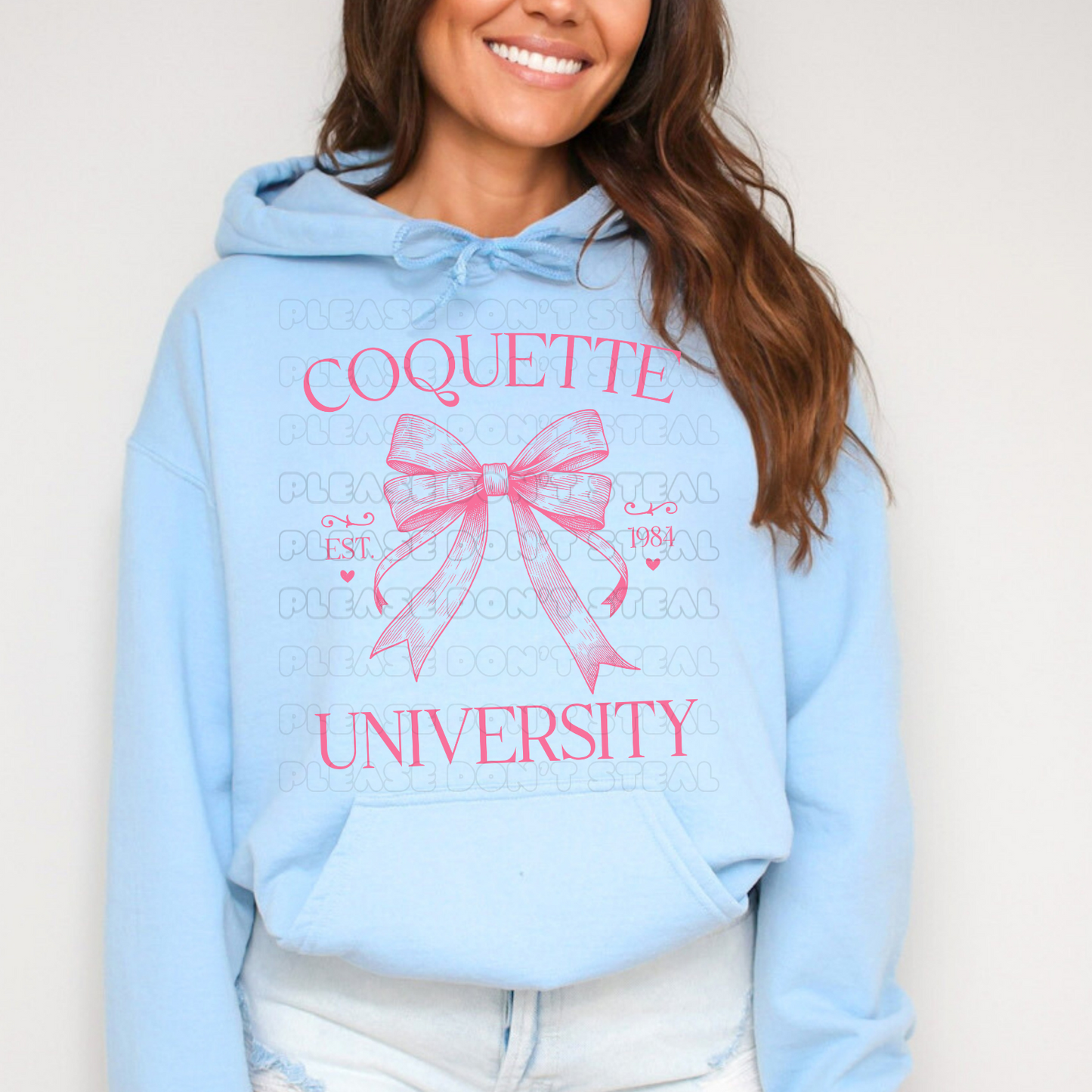 Coquette University Bow DTF Transfer