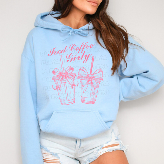 Iced Coffee Girly Duo Coquette DTF Transfer