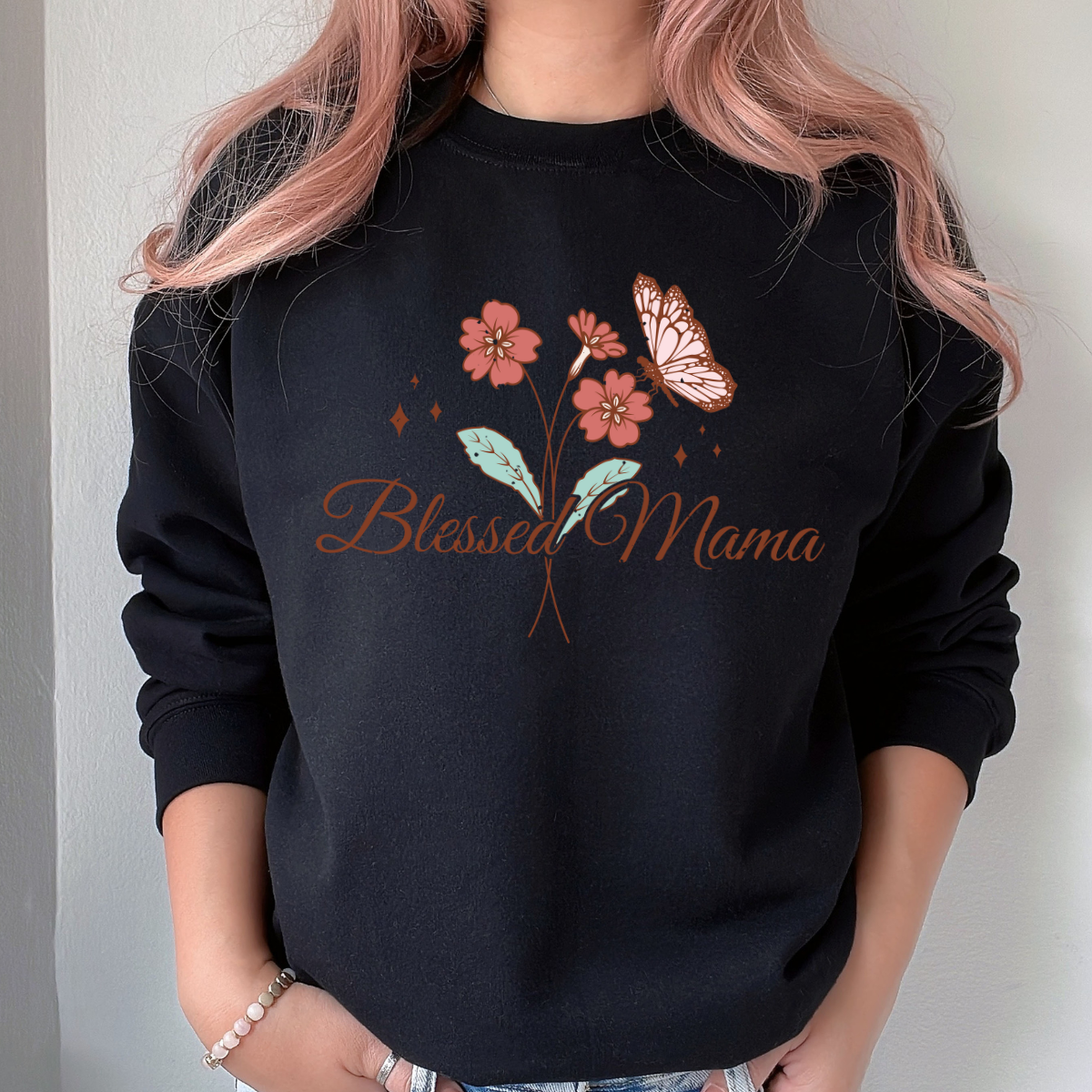 Blessed Mama Flowers DTF Transfer