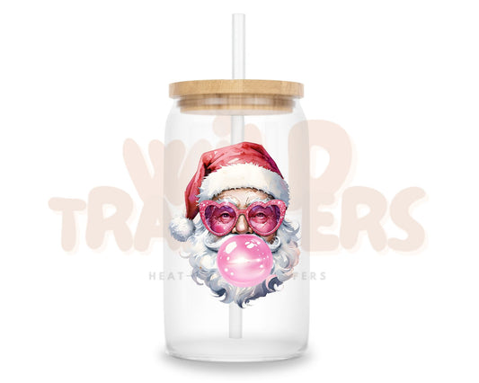 Bubble-Gum Santa UV DTF Single Transfer