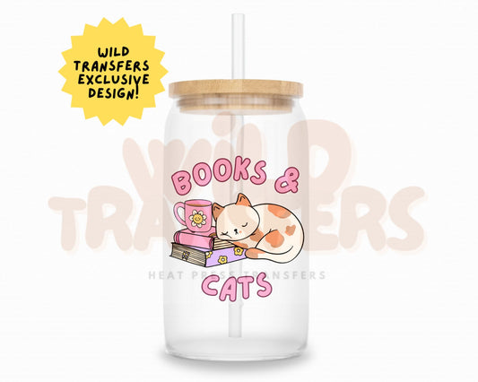 Books & Cats UV DTF Single Transfer