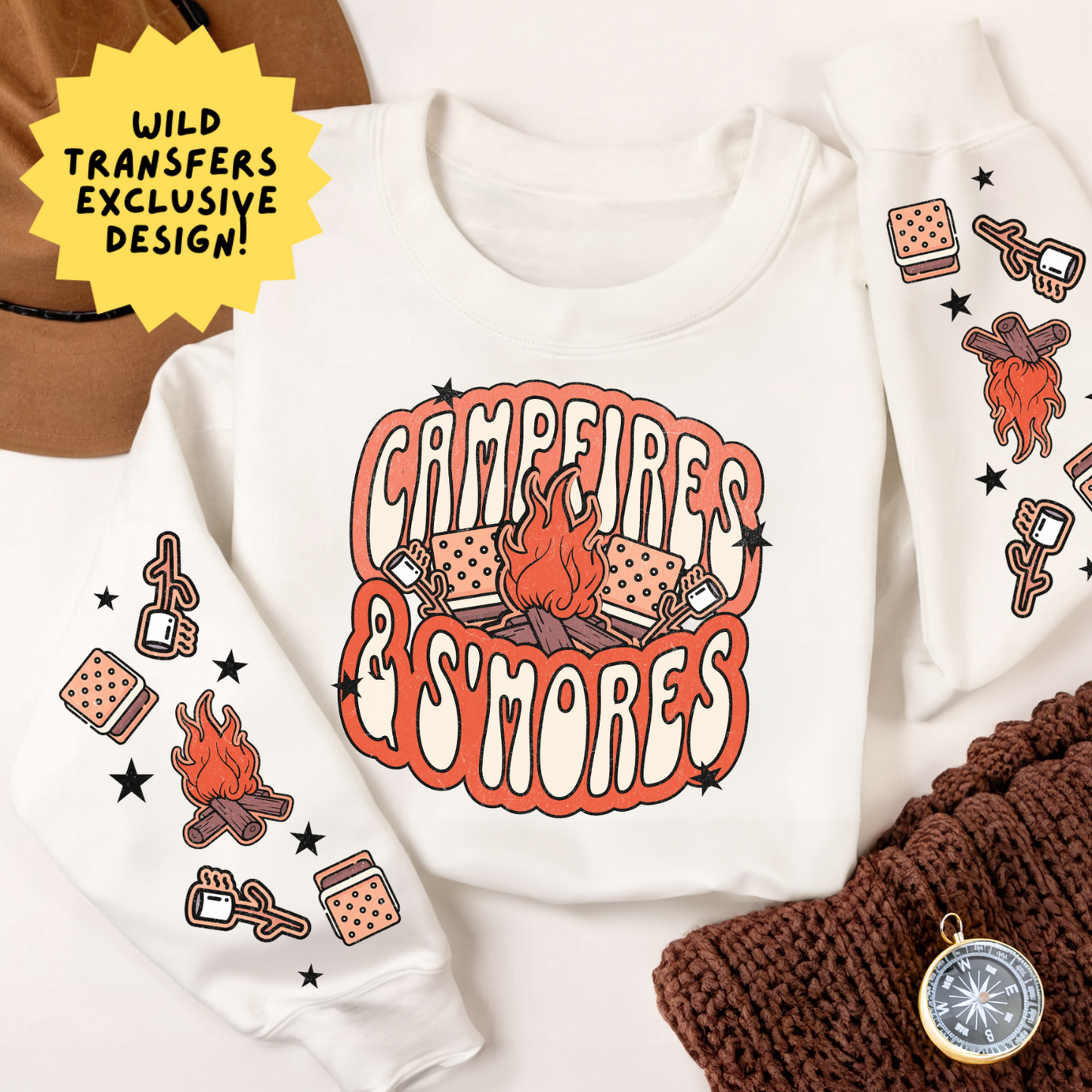 Campfires and S'mores DTF Transfer