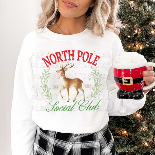 North Pole Social Club DTF Transfer