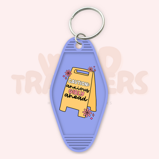 Anxious Girly Ahead UV DTF Motel Keychain Transfer Wild Transfers