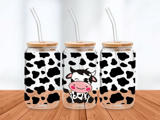 Cute Cow UV DTF 16oz Wrap Wild Transfers