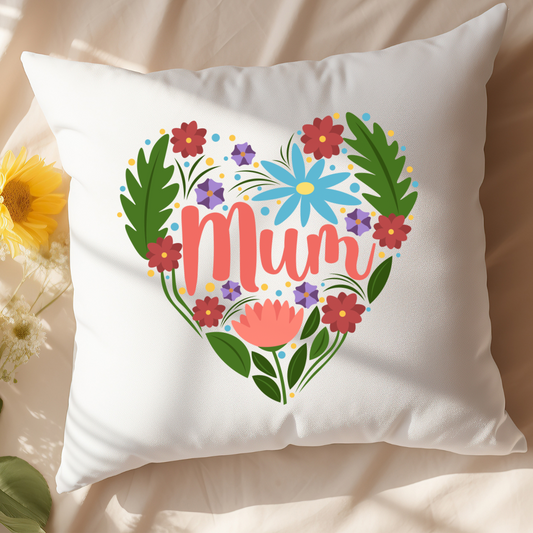 Floral Mum Heart Mama DTF Transfer Wild Transfers