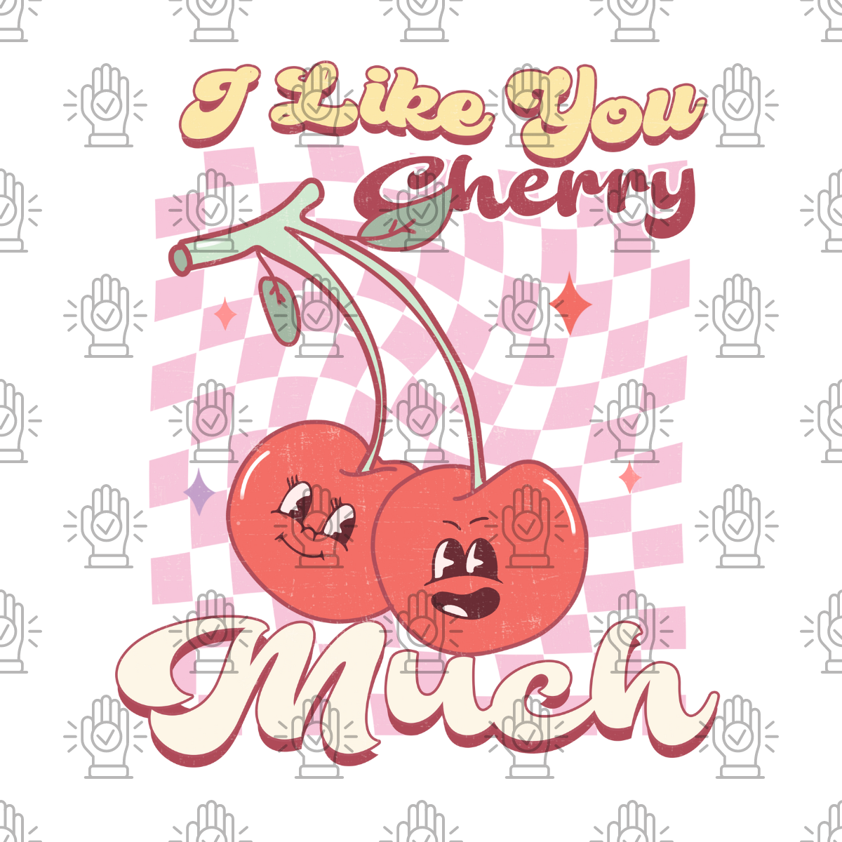 I Like You Cherry Much UV DTF Single Transfer Wild Transfers