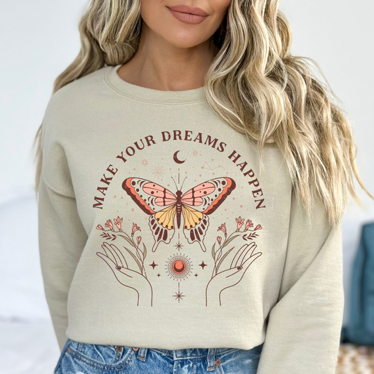Make your Dreams Happen Butterfly Boho DTF Transfer Wild Transfers