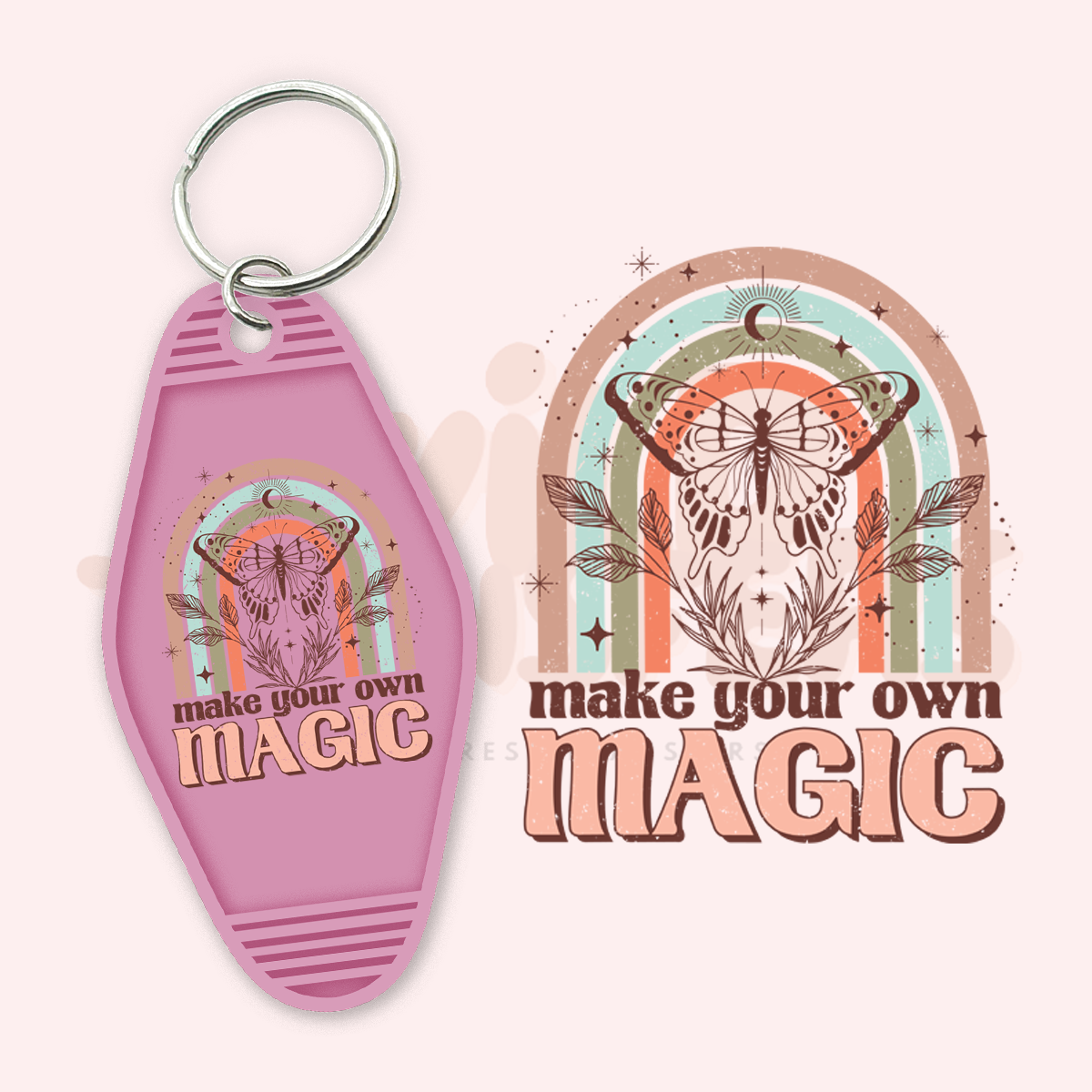 Make your own Magic UV DTF Motel Keychain Transfer Wild Transfers