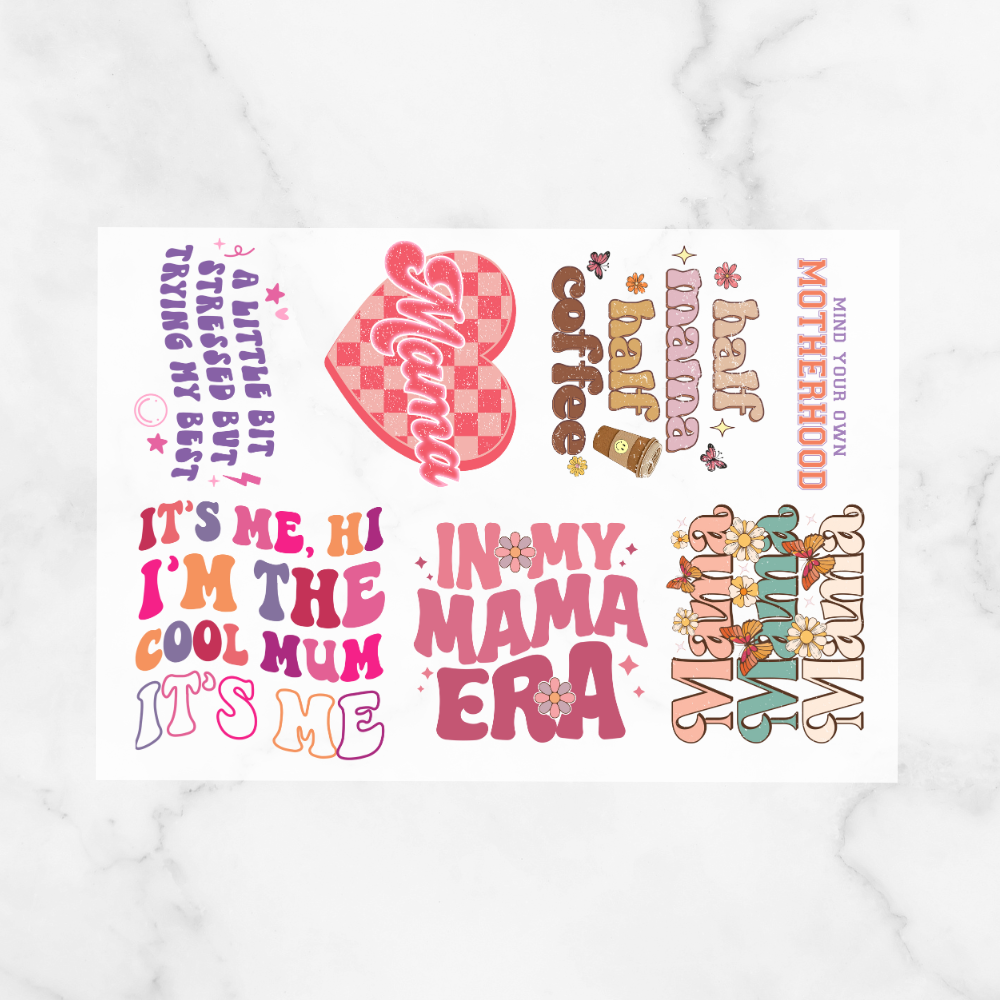 Mama/Mother's Day DTF Pocket Themed Sheet - 30 x 21cm Wild Transfers