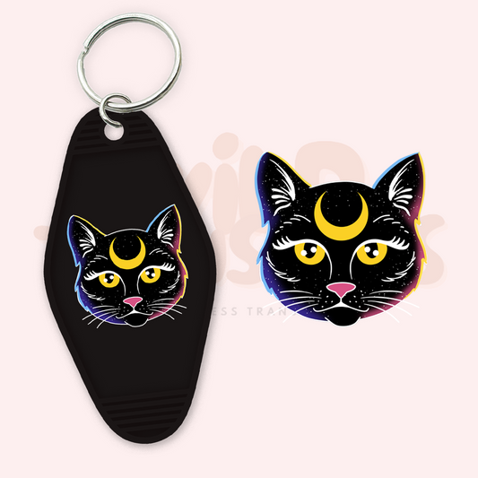 Celestial Cat UV DTF Motel Keychain Transfer