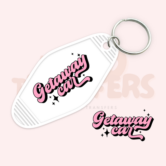 Getaway Car UV DTF Motel Keychain Transfer