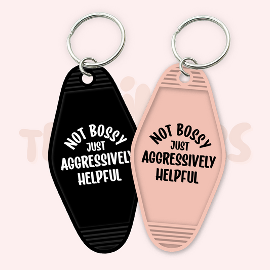 Not Bossy UV DTF Motel Keychain Transfer