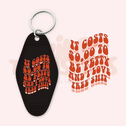 Petty UV DTF Motel Keychain Transfer